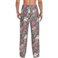 thumbnail image 3 of Goofa Rose Flowers Printed Soft Pajama Pants for Men, Wide Leg Comfy Casual Lounge Yoga Pants-X-Large, 3 of 9