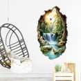 thumbnail image 4 of 3D Broken Wall Underwater World Bathroom Wall Sticker, Self-Adhesive Removable Decorative Mural For & Teenager Bedroom Bathroom Living Room, Waterproof Nature Scene Wall, 4 of 6