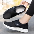 thumbnail image 4 of Women's Orthopedic Shoes Fashion Walking Shoes Wide Width Breathable Lightweight Mesh Shoes Comfortable Sole Sneakers Ankle Strap Casual Footwear Black 8.5 [EU-41], 4 of 7