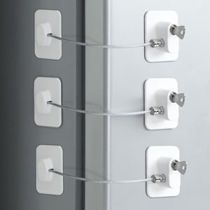 Topekada Refrigerator Lock with Keys, 3-Pack
