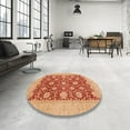thumbnail image 4 of Ahgly Company Machine Washable Indoor Rectangle Abstract Orange Red Area Rugs, 3' x 5', 4 of 7