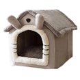 thumbnail image 1 of Cama cueva para gatos, lindas casas con forma de oso para gatos de interior, cuevas para gatos de interior, tienda de campaña con cojín extraíble, condominio para gatos, cueva para gatitos % cachorro, 1 of 8