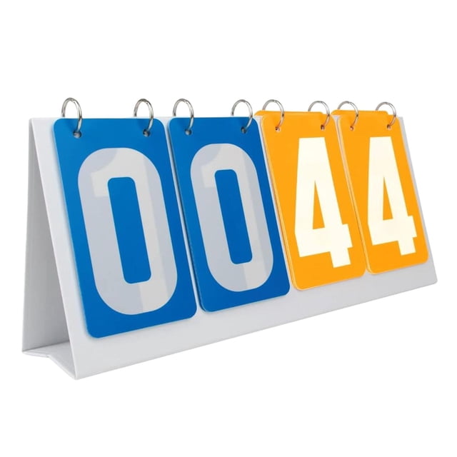 Wweixi Tableau de Score Sportif pour Volleyball Rouge Jaune Football Basketball Bleu Jaune 355x160mm