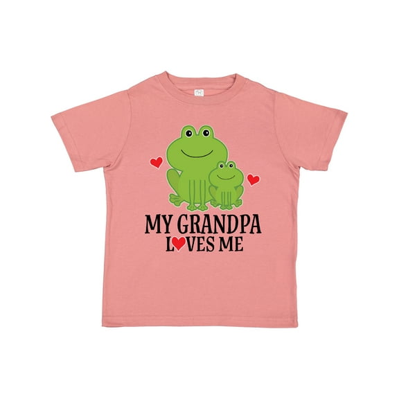 Inktastic Grandpa Loves Me Frog Boys or Girls Toddler T-Shirt