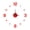 Red, variant on Frameless Wall Clock, Large Modern 3D Mirror Wall Clock Mute Diy Wall Stickers For Living Room Bedroom Home Decoration