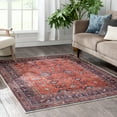 thumbnail image 7 of Well Woven Lotus Daliah Vintage Persian Oriental Machine Washable Flat-Weave Distressed Red 9'3" x 12'6" Area Rug, 7 of 7