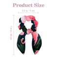 Flamingo Tropical Rainforest Set of 6 Polyester Bow Hair Ties with