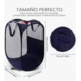 thumbnail image 4 of 2 Piezas Cesta Plegable De Malla Para Ropa Sucia Organizador Negro Calado, 4 of 4