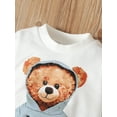 thumbnail image 5 of Michellecmm  Baby 2 Piece Outfit Bear Print Sweatshirt and Ripped Denim Pants, 5 of 7