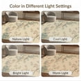 thumbnail image 7 of ODIKA 5'x7' Beige Pastel Chinoiserie Elegance Washable Area Rug 18th Century Rococo Floral Landscape Design for Guest Room, Lounge, Apartment, Non-Slip Low Profile, Stain Resistant, 7 of 7