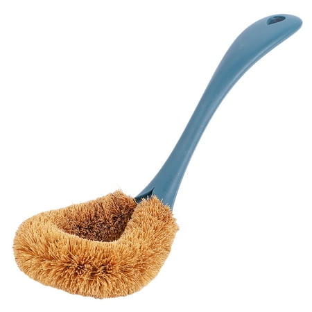 

Homemaxs Household Coconut Fibre Pot Brush Long Handle Scrub Brush Kitchen Cleaning Tool for Dish Plate (Dark Blue)