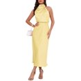 thumbnail image 1 of Vestido LUNAMODA 2025 de satén de verano elegante y formal para mujer, 1 of 5