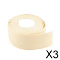 thumbnail image 1 of 3xPVC cinta de sellado de pared impermeable auto calafateo cocina baño Beige 3 piezas, 1 of 9