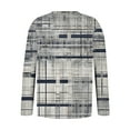 thumbnail image 4 of TQWQT Plus Size Tops for Women Loose Fit Fall Sexy Tunics V Neck Long Sleeve Color Block Blouses 4x-5x Casual Tunic Tops Gray 2XL, 4 of 5