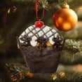 thumbnail image 6 of Roman 4" Cupcake with Cherry on Top Christmas Ornament - Brown, 6 of 6