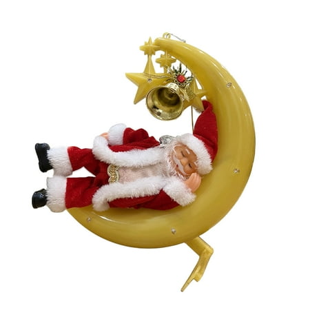 

Kafei Santa Claus Decoration Cute Electric Santa Claus Toys with Lights and Music Christmas Decorations for Windows Doors Walls Christmas Tree Home Decor