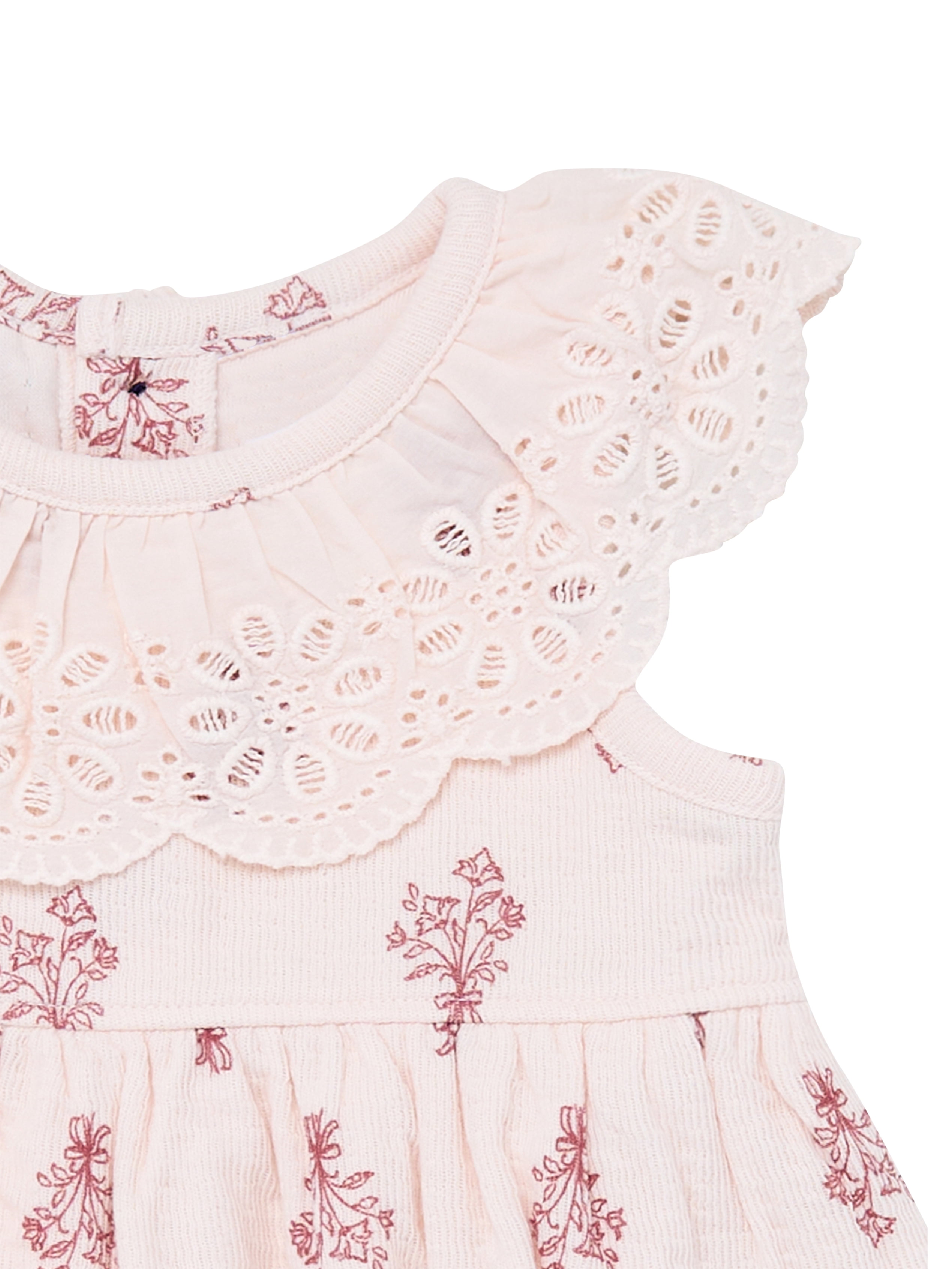Modern Moments by Gerber Baby Girl Cotton Ruffle Novelty Lace Bubble Romper, Sizes 0/3 Months - 24 Months