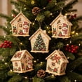 thumbnail image 2 of Clearance! Christmas 3D Wooden House Art DIY Kit Relaxing Craft, Holiday Christmas Handmade Pearl Art Kit Decoration Gifts DIY Craft Project for Kidults Family Holiday Activity #27, 2 of 6