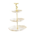 thumbnail image 4 of Soporte para cupcakes de 3 niveles, bandeja para servir frutas y snacks, multifuncional y decorativa. Oro amarillo, 4 of 9