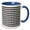 Blue/White, variant on 3drose, Classic Black and White Houndstooth Pattern, 15oz Mug