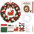thumbnail image 2 of sruoe Christmas Fabric Poke Wreath DIY Kit Hand Made Holiday Wreath Crafts Set with Ornaments Instruction Guide and Poke Tool for Indoor Xmas Wall Door Hanging Decor Christmas Decor, 2 of 7