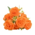 thumbnail image 2 of Peonies Artificial Flowers, Lifelike Fake Peonies with Stems for Home Table Centerpieces, Wedding, Party & DIY Bridal Floral Arrangements, Orange, 2 of 4