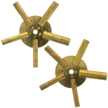 (2 Pack) Universal Antique Grandfather Brass Clock Key