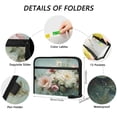 thumbnail image 3 of Accordion File Organizer with Zip Closure 13 Pockets Expanding File Folder Letter A4 Paper Document Organizer for Home Office Vintage Peonies and Daisies, 3 of 7