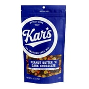 Kars Nuts Peanut Butter N Dark Chocolate Trail Mix - 6 oz Resealable Pouches, Pack of 6 - Gluten-Free Snack Mix
