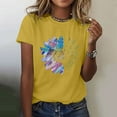thumbnail image 2 of Summer Clearance Sunflower Print Tops for Women Loose Blouses Trendy, 2 of 5