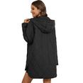 thumbnail image 3 of Women Winter Long Jackets Casual Hooded Quilted Jacket Lightweight Diamond Coat, 3 of 5