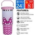 thumbnail image 3 of 30 Oz Tumbler with Handle and Silicone Straws, Coffee Insulated Tumbler, 40oz Tumbler, 3 of 7