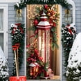 thumbnail image 1 of Linnome Christmas Door Decoration Kit - Santa Claus Themed Hanging Cloth with Border Stickers for Festive Entryways, 1 of 6