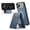 Blue, variant on Decase Wallet Case for iPhone 17 Pro, Magnetic Back Cover Compatible with Mag-Safe, Premium PU Leather Slim Shockproof Protective Phone Case with Detachable Card Holder Kickstand,Black