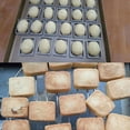 thumbnail image 3 of Lefu 10pcs Stainless Steel Rectangle Cake Pie Biscuit Cutter Bread Mold w/ Stamp, 3 of 8