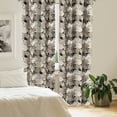 thumbnail image 2 of Ambesonne Floral Curtains, Vintage Plant Soft Color, Pair of 28"x84", Tan Black, 2 of 5