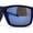 Navy Blue Mirror, variant on Mens Classic Thick Plastic Horn Sport Sunglasses Matte Black Silver Mirror