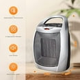 thumbnail image 2 of Space Heater,ETL Certified Ceramic Small Heater Indoor Use Thermostat,1500W/750W Electric Portable Heater Fan for Dorm/Office/kitchen,SILVER, 2 of 7