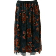 Du Jour Pull-On Lined Floral Printed Mesh Skirt Women's A346445