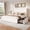 White, variant on Larmace Upholstered Corduroy Bed Frame Queen Size with 4 Storage Drawers,Platform Bed Frame with Vertical Stripe Wingback Headboard,Beige