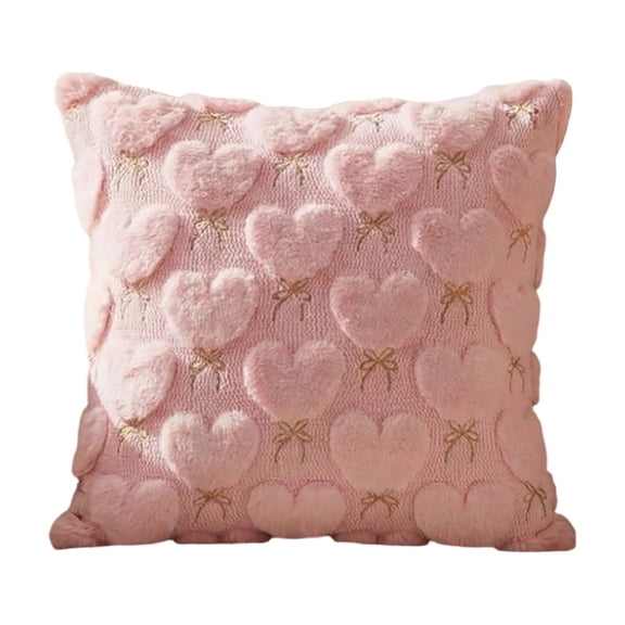 Valentines Day Throw Pillow Covers, Valentine Decoration Soft Plush Love Lumbar Pillow case Decorative Cushion Cover for Holiday Sofa Home Decor ( 45 * 45)