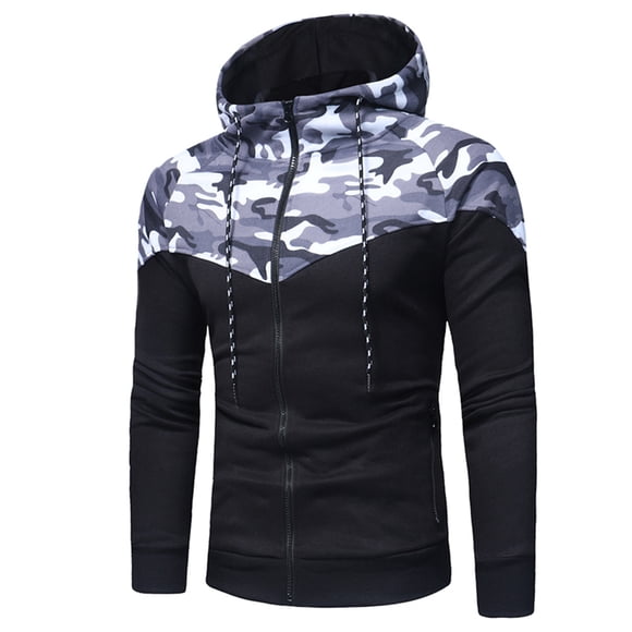 Outfmvch Cardigan for Men Camouflage Patchwork Casual Zipper Top Blouse Womens Sweaters Womens Long Sleeve Tops