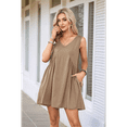 thumbnail image 4 of Vestido Mini Sin Mangas Color Caqui XL, 4 of 7