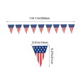 thumbnail image 3 of US Flag Banners Independence Day Decorations, Patriotic Stars and Stripes Polyester Bunting String, Red White Blue Yard Patio Party Porch Hanging Sign, Reusable Holiday Garden Festive Ornament, 3 of 6