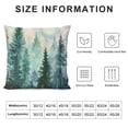 thumbnail image 5 of GOSMITH Pine Tree Throw Pillow Covers Watercolor Blue Green Square Rustic Style Natural Forest Fog Print Decorative Pillowcase Spring Summer Cushion Cover for Home Sofa Bed Outdoor, 5 of 5