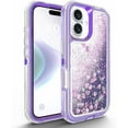 thumbnail image 6 of For iPhone 11 Case Glitter Floating Liquid Shiny Quicksand Case for Women Girls Heavy Duty Shockproof Protective Case Hard PC Bumper Soft TPU Cover，Purple, 6 of 7