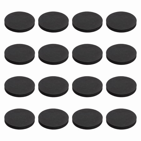 Single Sided Speaker Isolation Pads 65mmx8mm Round Black Non Slip EVA Acoustic Foam Pads Feet Anti-Vibration Base for Decks Speaker Subwoofer HiFi Sound System Pack of 16