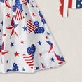 thumbnail image 5 of CAUYDY Toddler Baby Girls 4th of July Clothes Children Outfit Stars Stripes Sleeveless Dress Independent's Day Suits for Kids 1T 2T 3T 4T 5T 6T 7T (Sizes 5-6 Years,White), 5 of 5