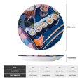 thumbnail image 2 of Picia Colorful Sushi Food Art Pattern Bone China Decorative Plate – Wall Decor with Stand and Adhesive, Elegant Ornament for Living Room, Office, or Entryway-7in, 2 of 6