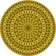 thumbnail image 1 of Ahgly Company Indoor Round Patterned Dark Bisque Brown Area Rugs, 7' Round, 1 of 6